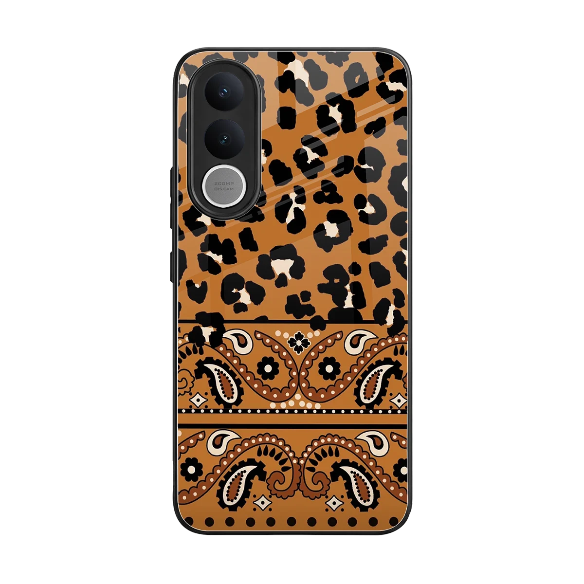 Jungle Bloom back phone cover | glass case for vivo v70 fe