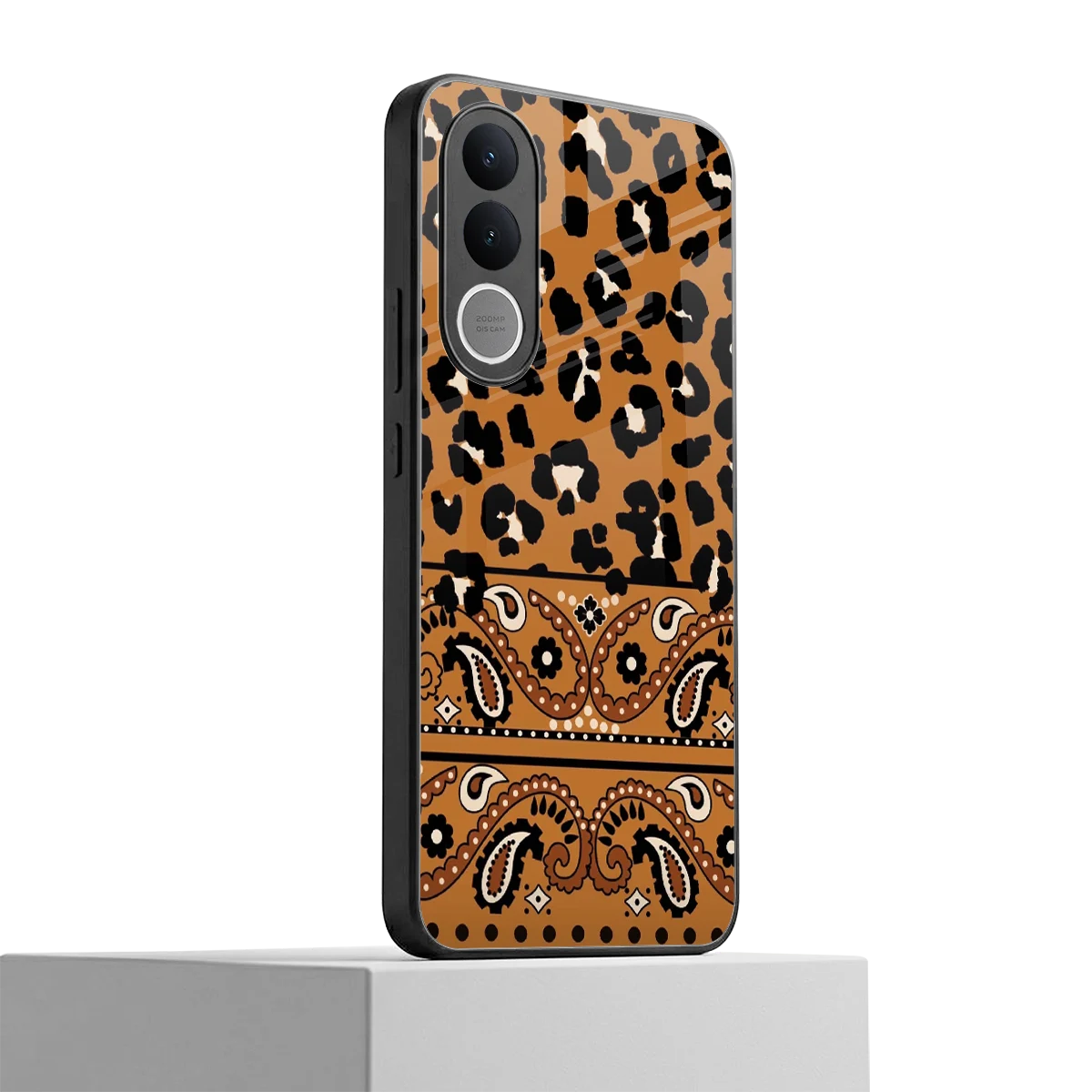 Jungle Bloom vivo v70 fe mobile cover | shockproof glass phone case