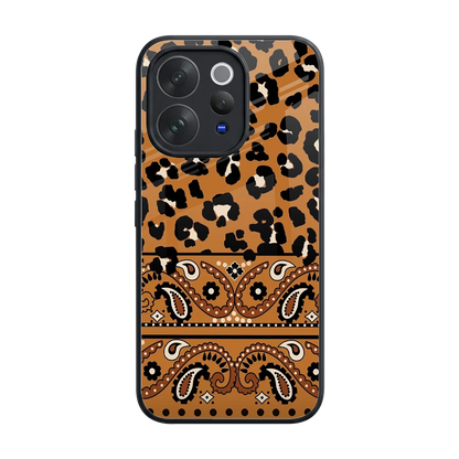 Jungle Bloom back phone cover | glass case for vivo v70