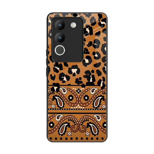 Jungle Bloom back phone cover | glass case for vivo y200 5g