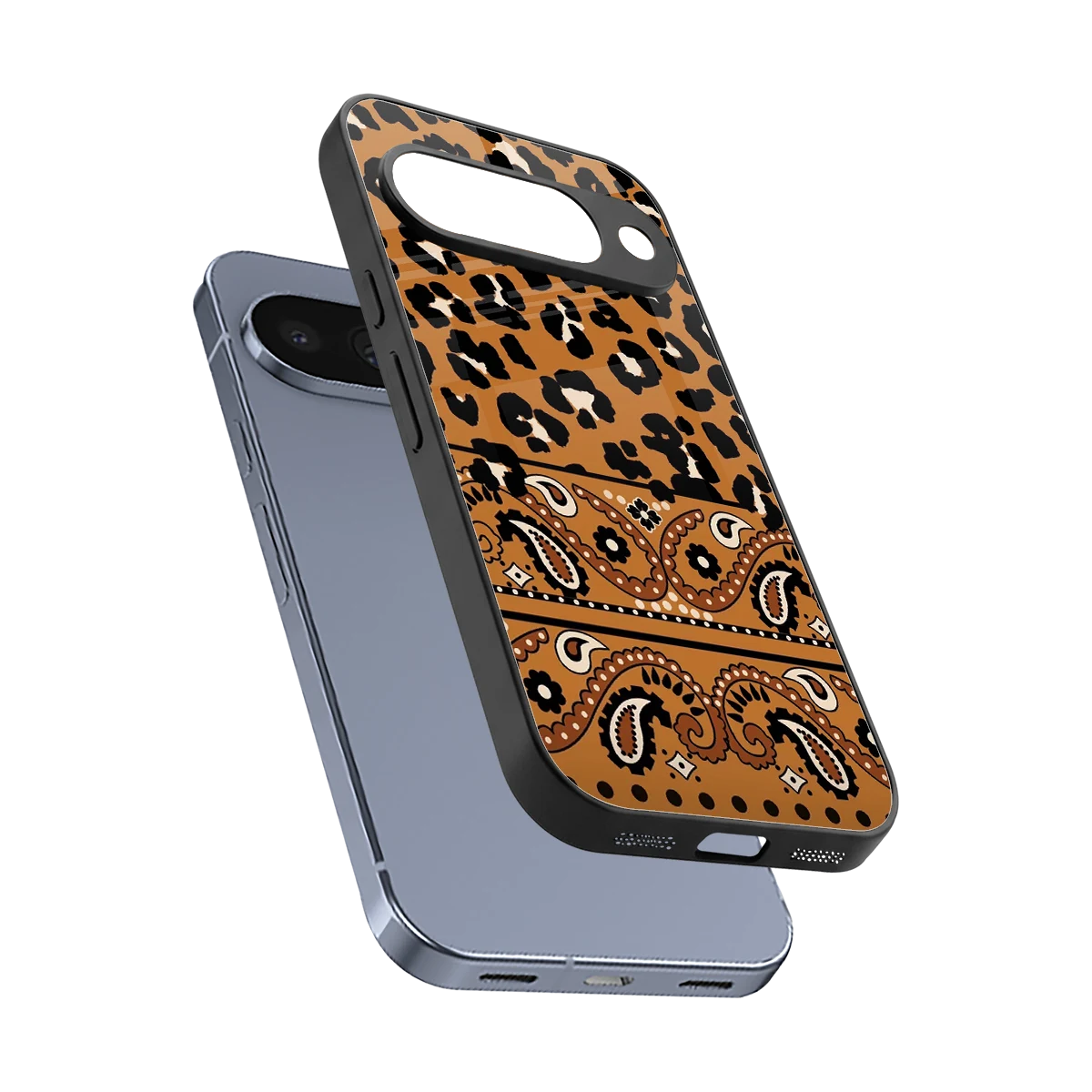 Jungle Bloom sleek google pixel 10 cover with tempered glass back and TPU edges