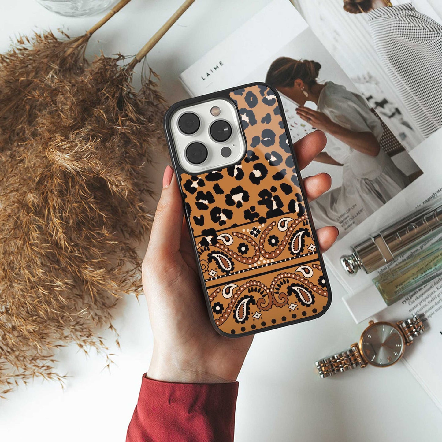 Jungle Bloom Phone Case for Iphone 16 | Glass Case