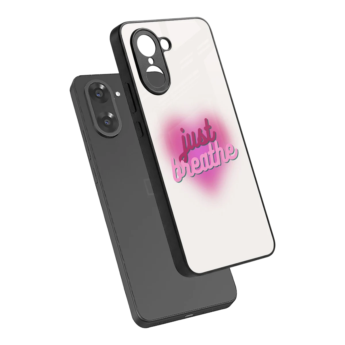 Just Breathe sleek oneplus nord ce5 5g cover with tempered glass back and TPU edges