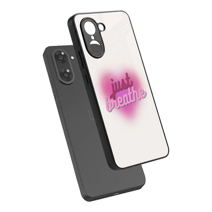 Just Breathe sleek oneplus nord ce5 5g cover with tempered glass back and TPU edges