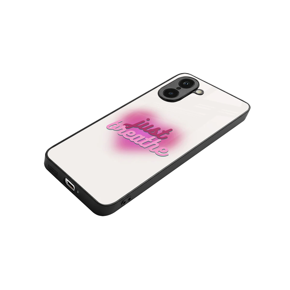 Just Breathe stylish phone case for oneplus nord ce5 5g | glossy glass and slim fit