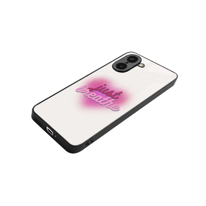 Just Breathe stylish phone case for oneplus nord ce5 5g | glossy glass and slim fit