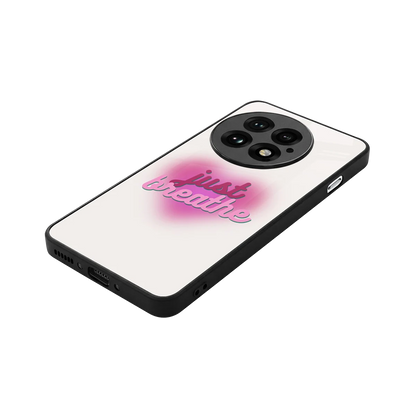 Just Breathe stylish phone case for oneplus 13 | glossy glass and slim fit