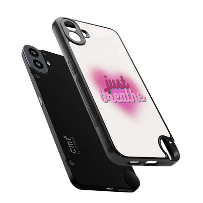 Just Breathe sleek cmf nothing phone 1 cover with tempered glass back and TPU edges