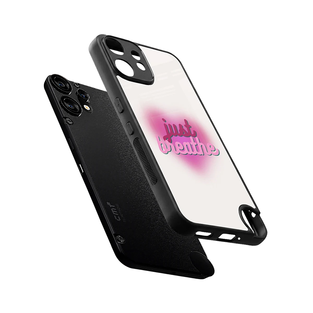 Just Breathe sleek cmf nothing phone 2 pro cover with tempered glass back and TPU edges