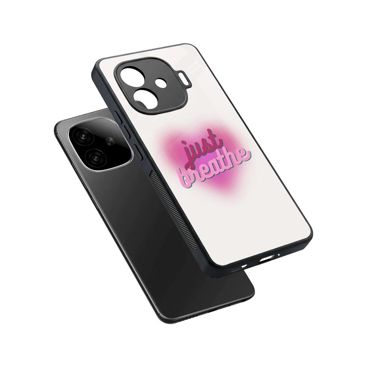 Just Breathe sleek iqoo neo 10r 5g cover with tempered glass back and TPU edges