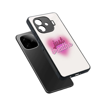 Just Breathe sleek iqoo neo 10r 5g cover with tempered glass back and TPU edges