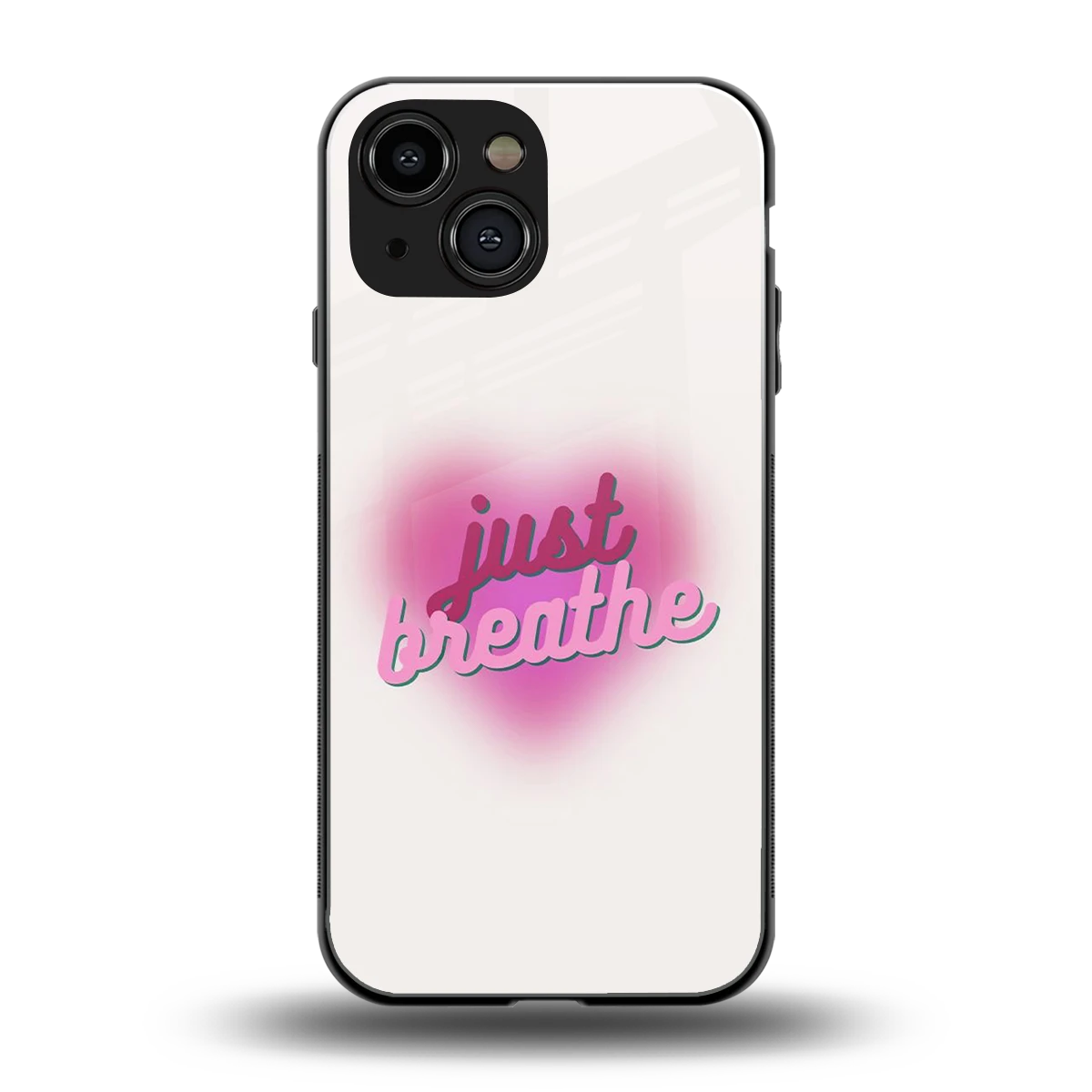 Just Breathe back phone cover | glass case for iphone 13 mini