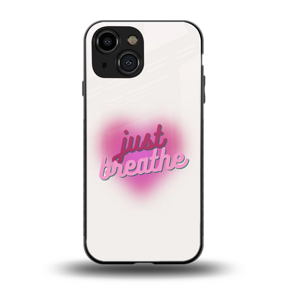 Just Breathe back phone cover | glass case for iphone 12 mini