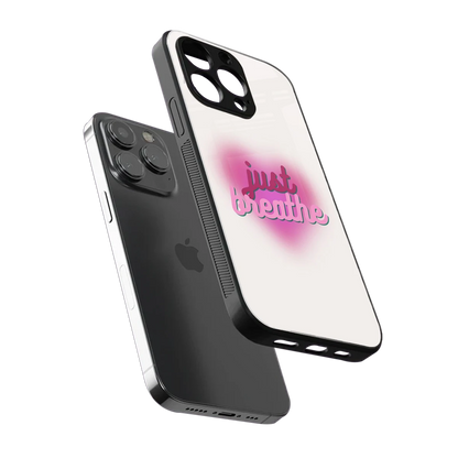 Just Breathe sleek iphone 13 pro cover with tempered glass back and TPU edges