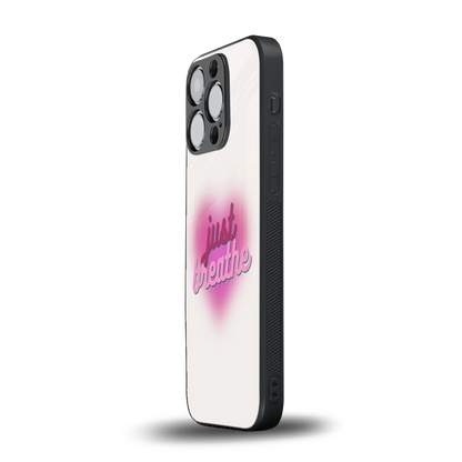 Just Breathe iphone 13 pro mobile cover | shockproof glass phone case