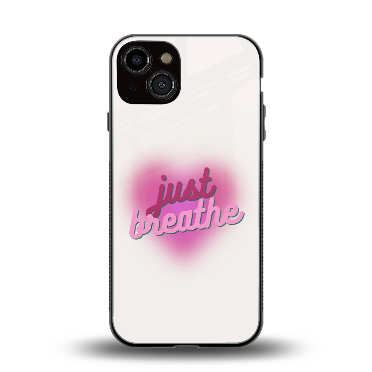 Just Breathe back phone cover | glass case for iphone 14