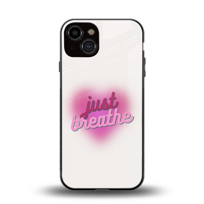 Just Breathe back phone cover | glass case for iphone 14
