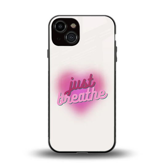 Just Breathe back phone cover | glass case for iphone 14