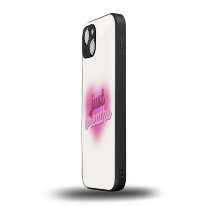 Just Breathe iphone 14 plus mobile cover | shockproof glass phone case