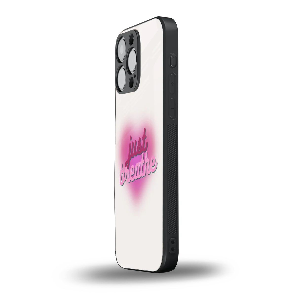 Just Breathe iphone 16 pro max mobile cover | shockproof glass phone case
