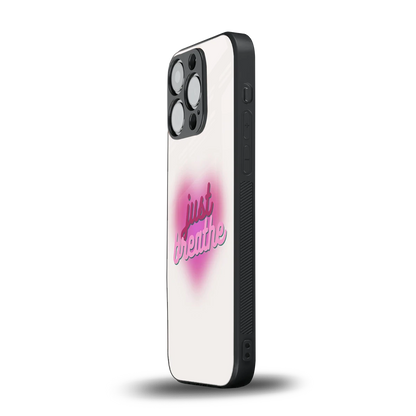 Just Breathe iphone 16 pro mobile cover | shockproof glass phone case