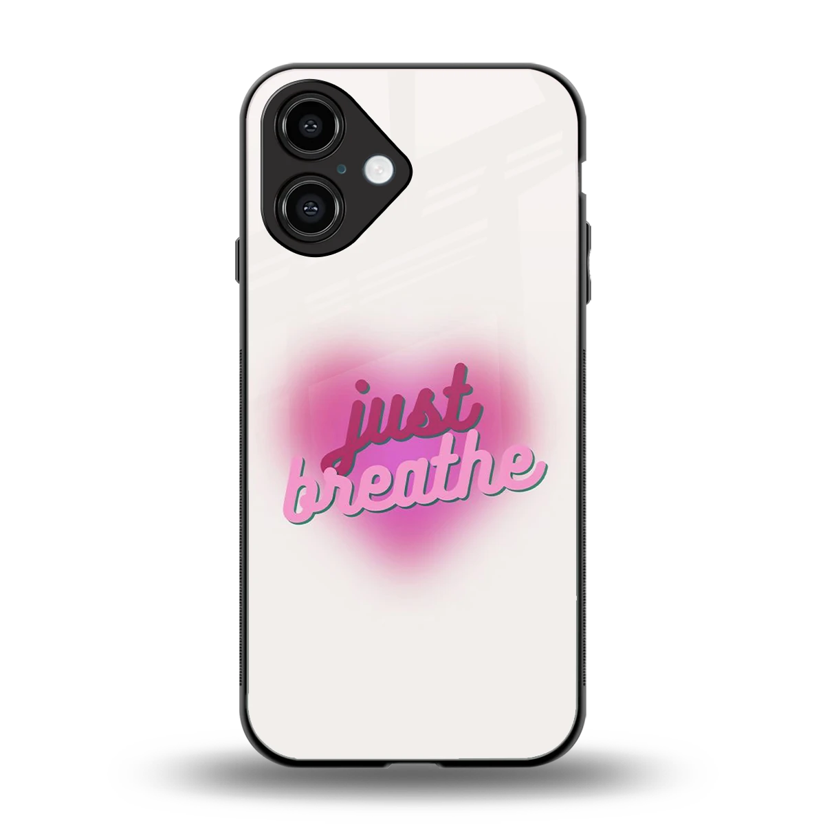 Just Breathe back phone cover | glass case for iphone 16