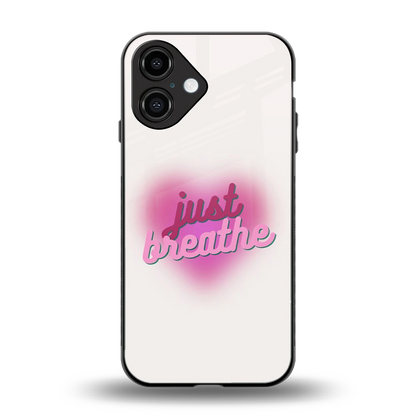 Just Breathe back phone cover | glass case for iphone 16