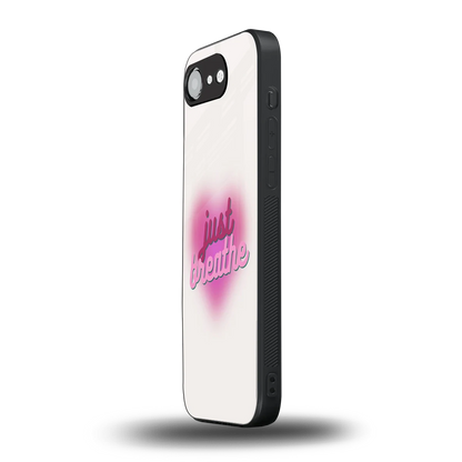 Just Breathe iphone 16e mobile cover | shockproof glass phone case