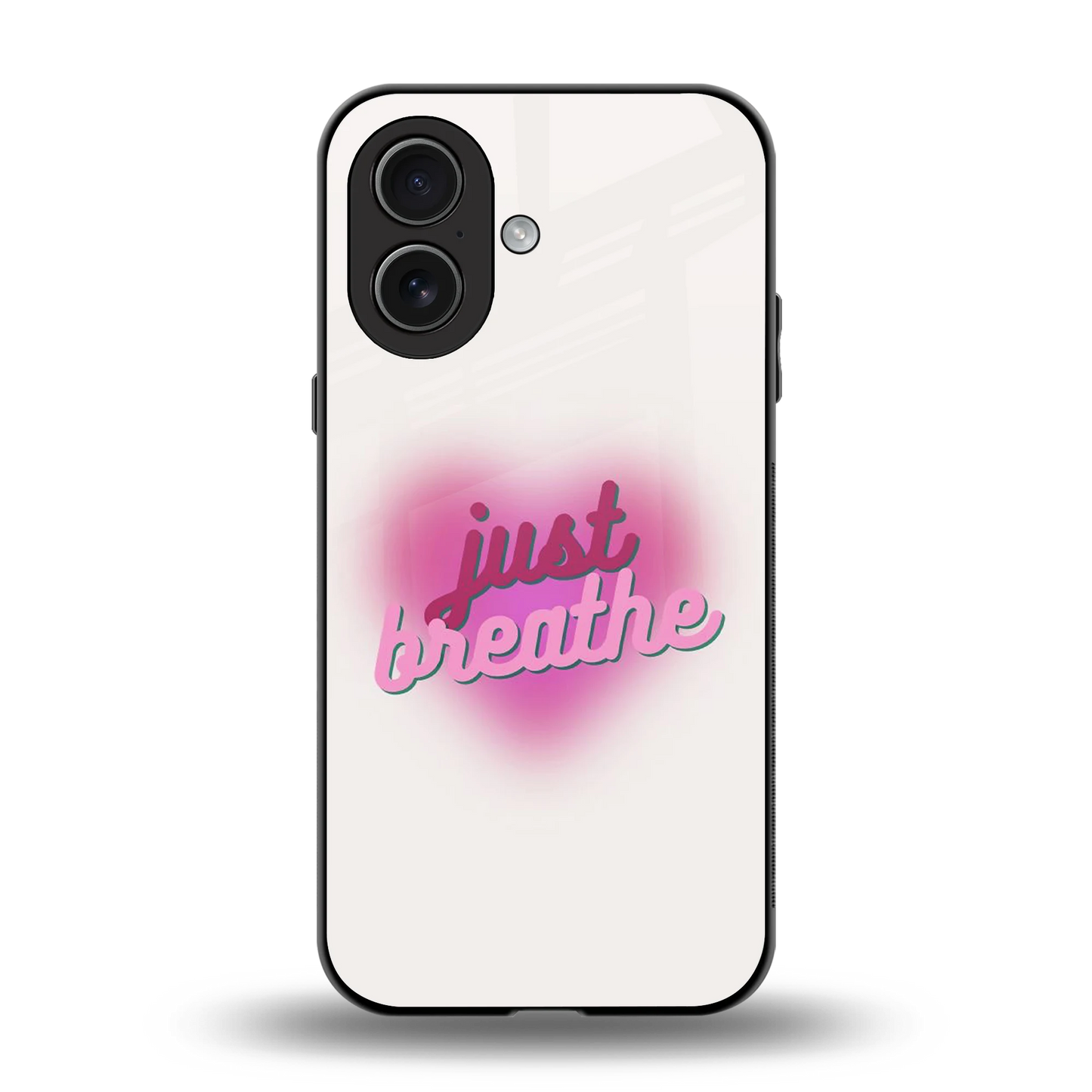 Just Breathe back phone cover | glass case for iphone 17