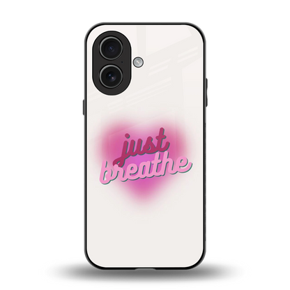 Just Breathe back phone cover | glass case for iphone 17