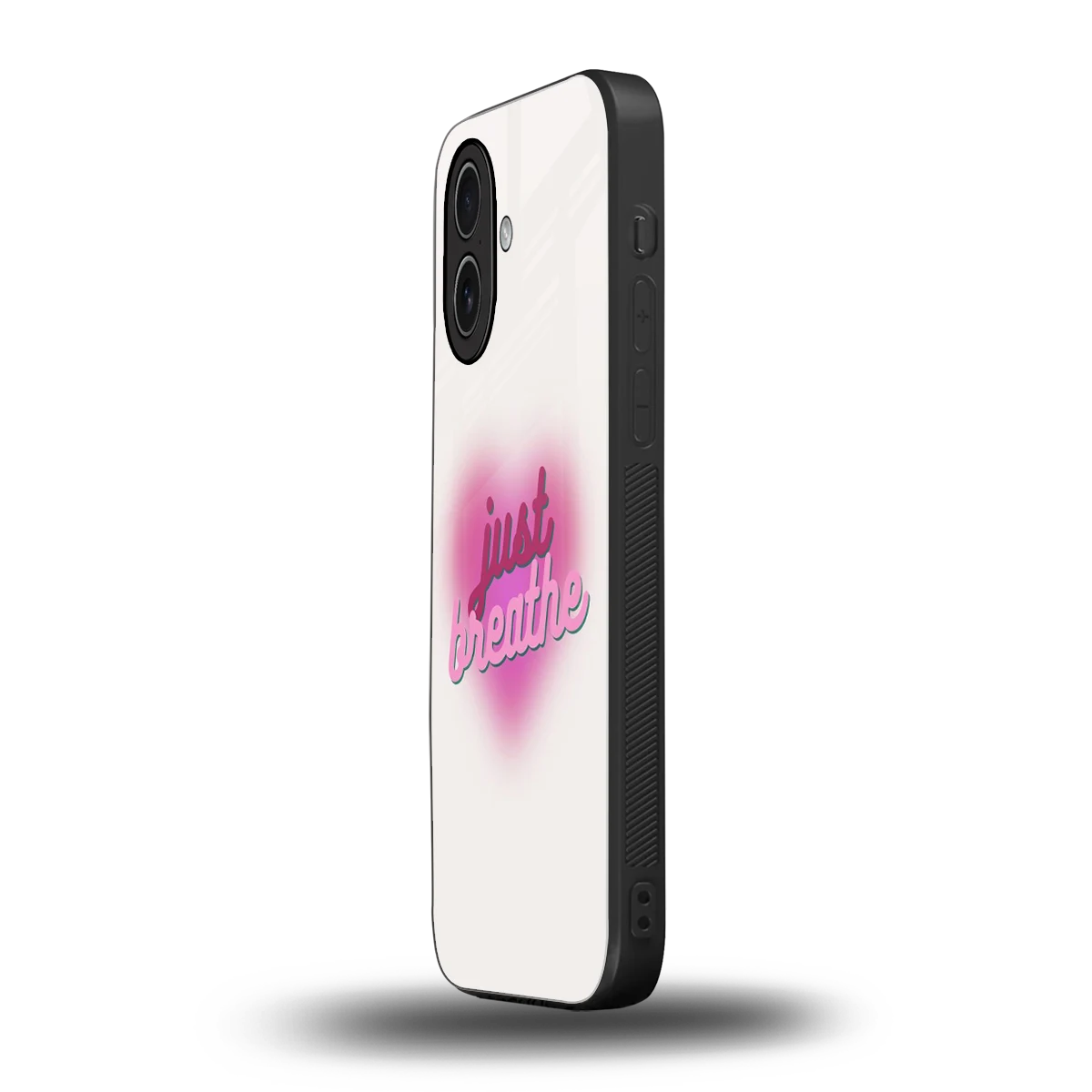 Just Breathe iphone 17 mobile cover | shockproof glass phone case