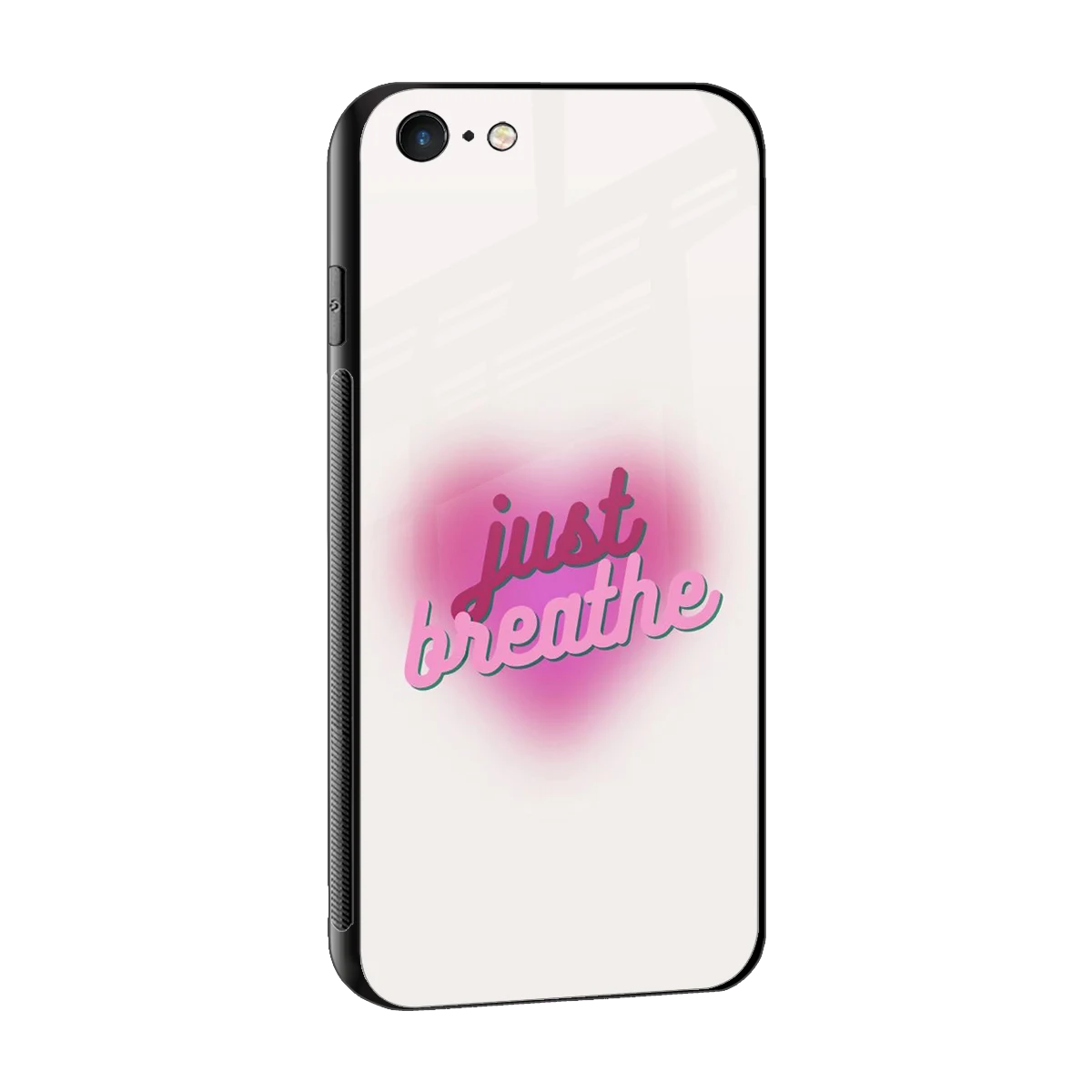 Just Breathe sleek iphone 6 cover with tempered glass back and TPU edges