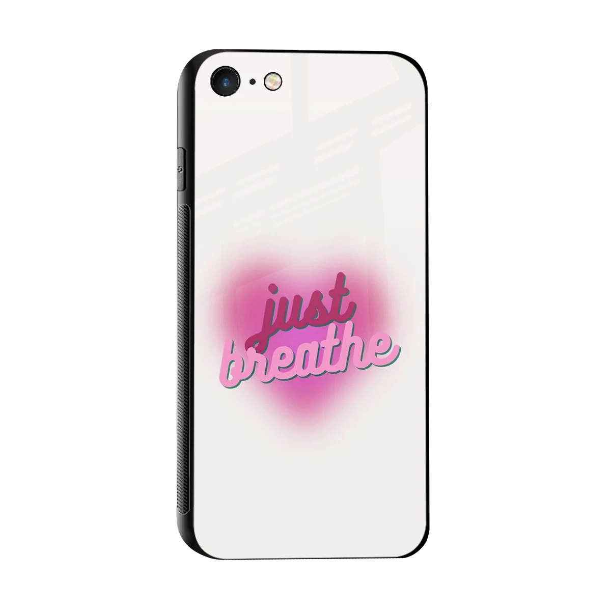 Just Breathe sleek iphone 7 cover with tempered glass back and TPU edges