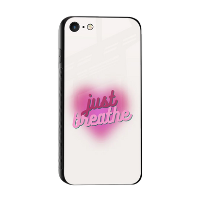 Just Breathe sleek iphone 7 cover with tempered glass back and TPU edges