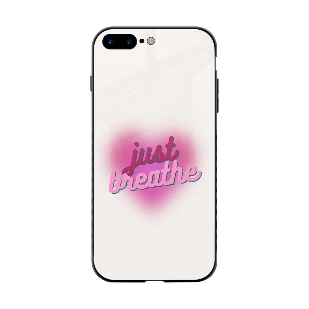Just Breathe back phone cover | glass case for iphone 8 plus