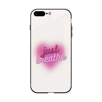 Just Breathe back phone cover | glass case for iphone 8 plus