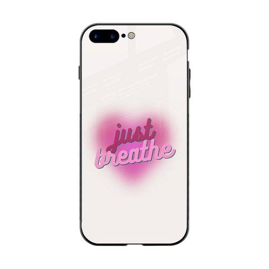 Just Breathe back phone cover | glass case for iphone 8 plus