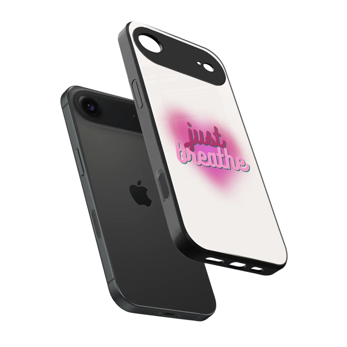 Just Breathe sleek iphone air cover with tempered glass back and TPU edges