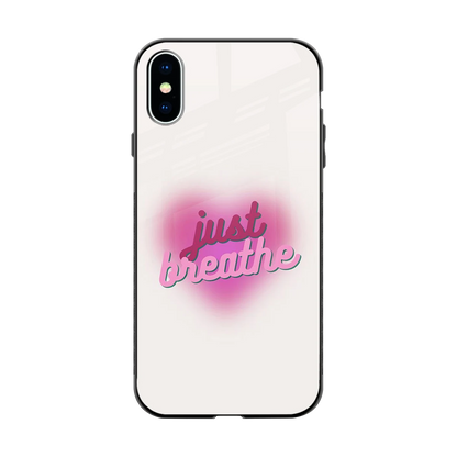 Just Breathe back phone cover | glass case for iphone x