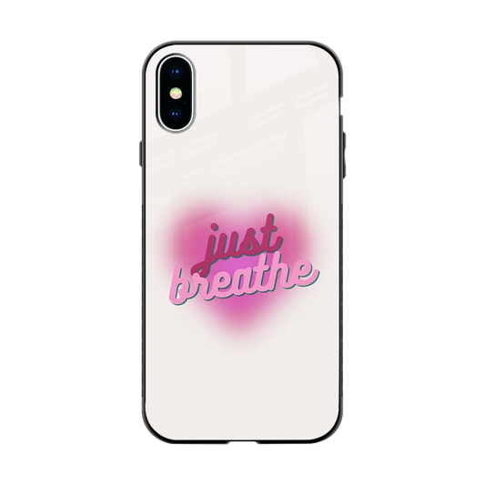 Just Breathe back phone cover | glass case for iphone x