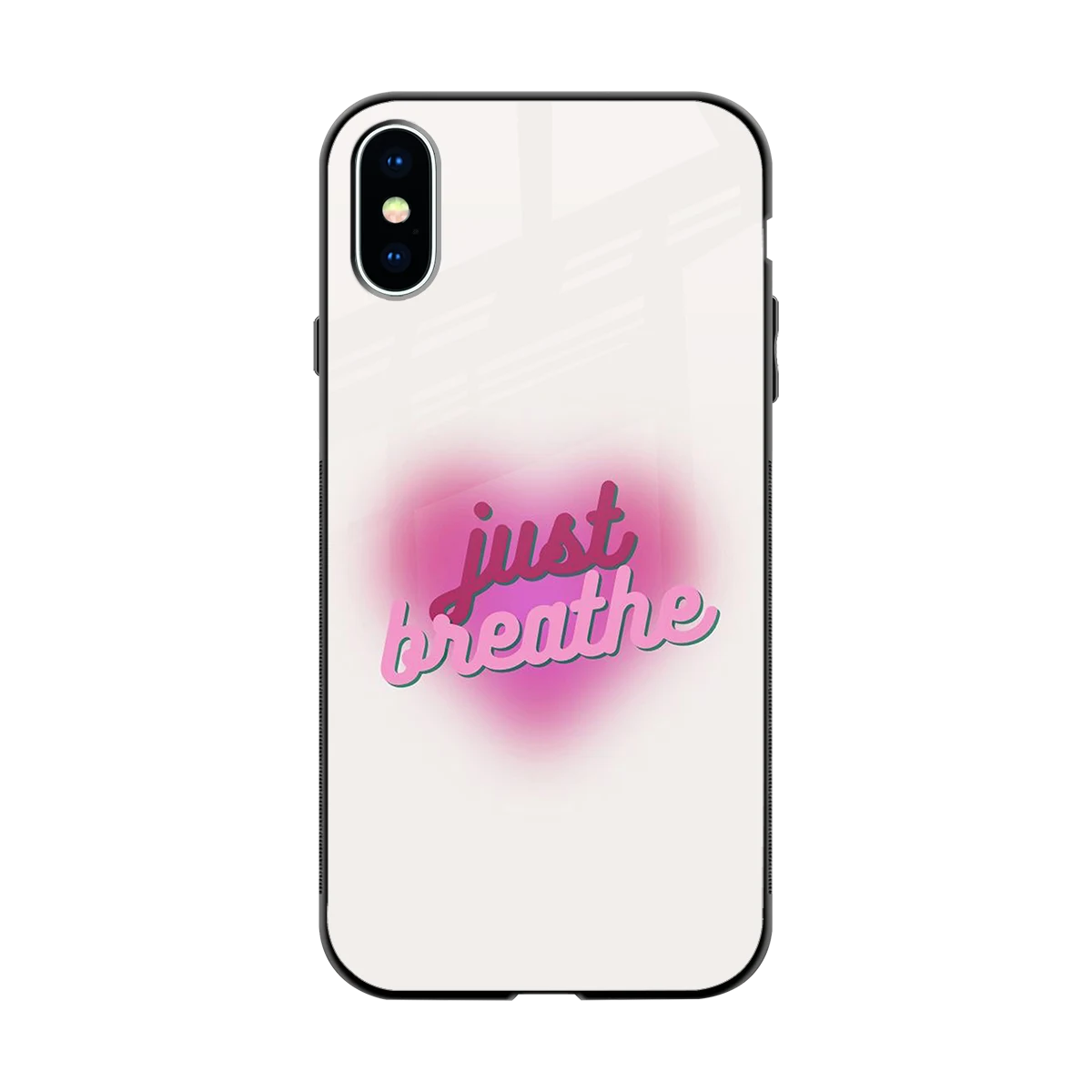 Just Breathe back phone cover | glass case for iphone xs