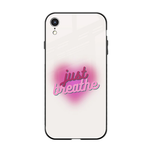 Just Breathe back phone cover | glass case for iphone xr