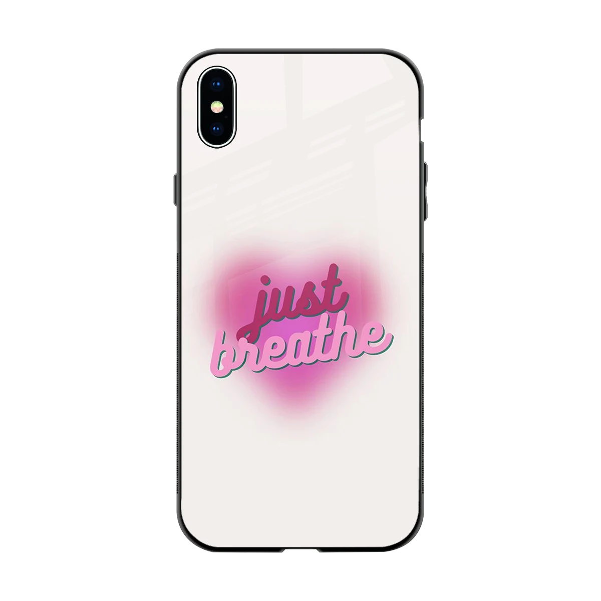 Just Breathe back phone cover | glass case for iphone xs max