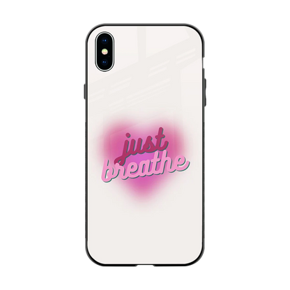 Just Breathe back phone cover | glass case for iphone xs max