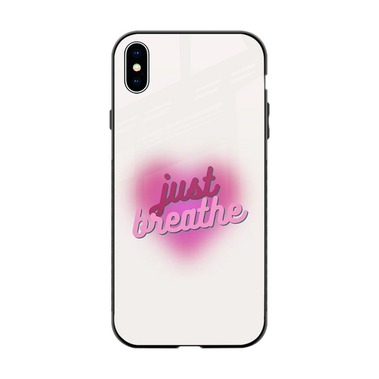 Just Breathe back phone cover | glass case for iphone xs max