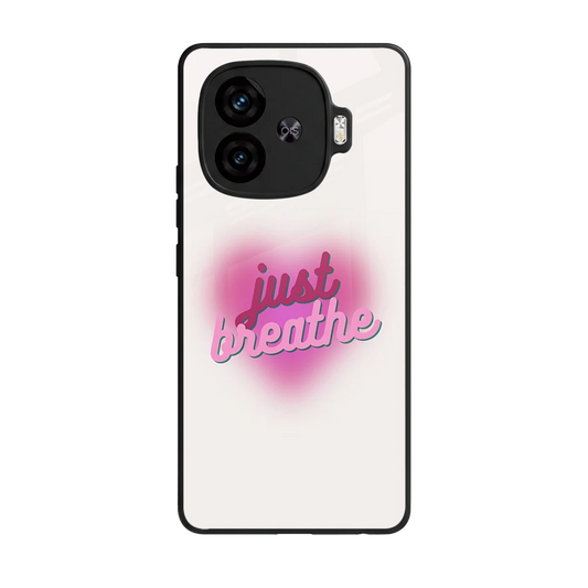 Just Breathe back phone cover | glass case for iqoo neo 10r 5g
