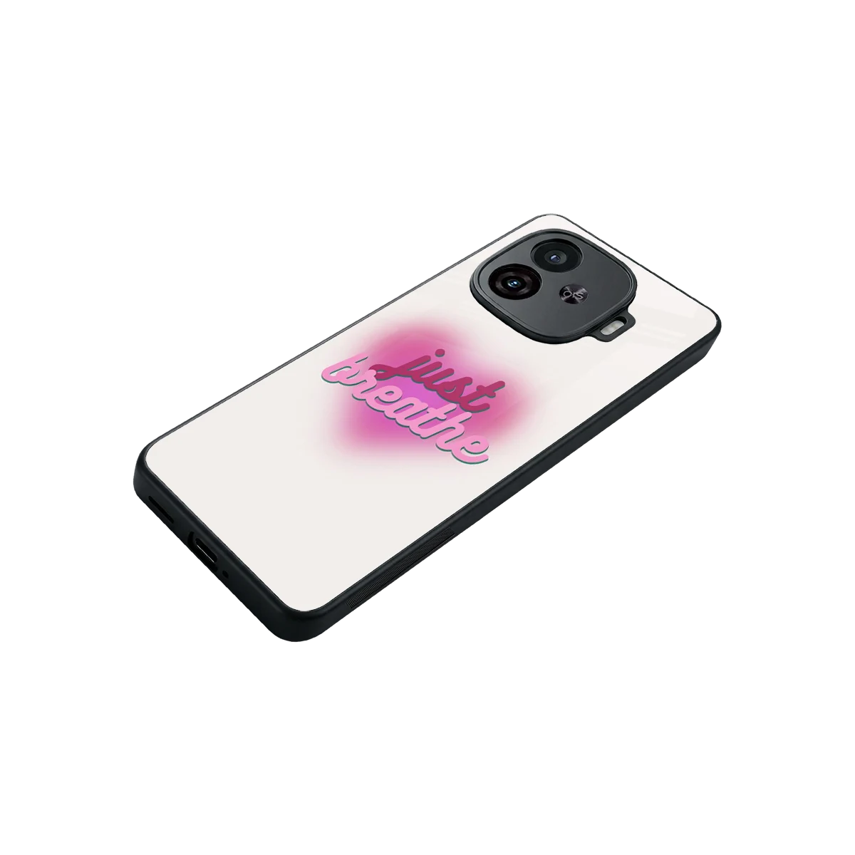 Just Breathe stylish phone case for iqoo neo 10r 5g | glossy glass and slim fit