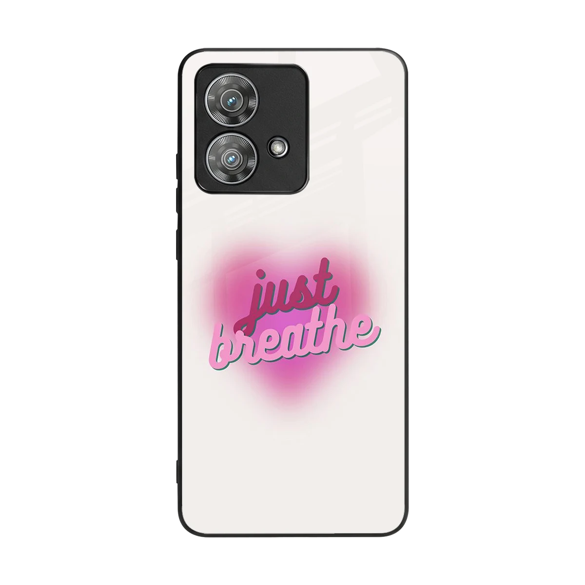 Just Breathe back phone cover | glass case for motorola edge 40 neo 5g