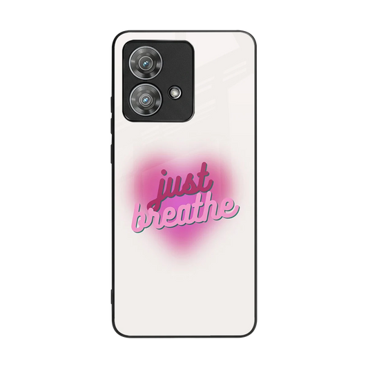 Just Breathe back phone cover | glass case for motorola edge 40 neo 5g