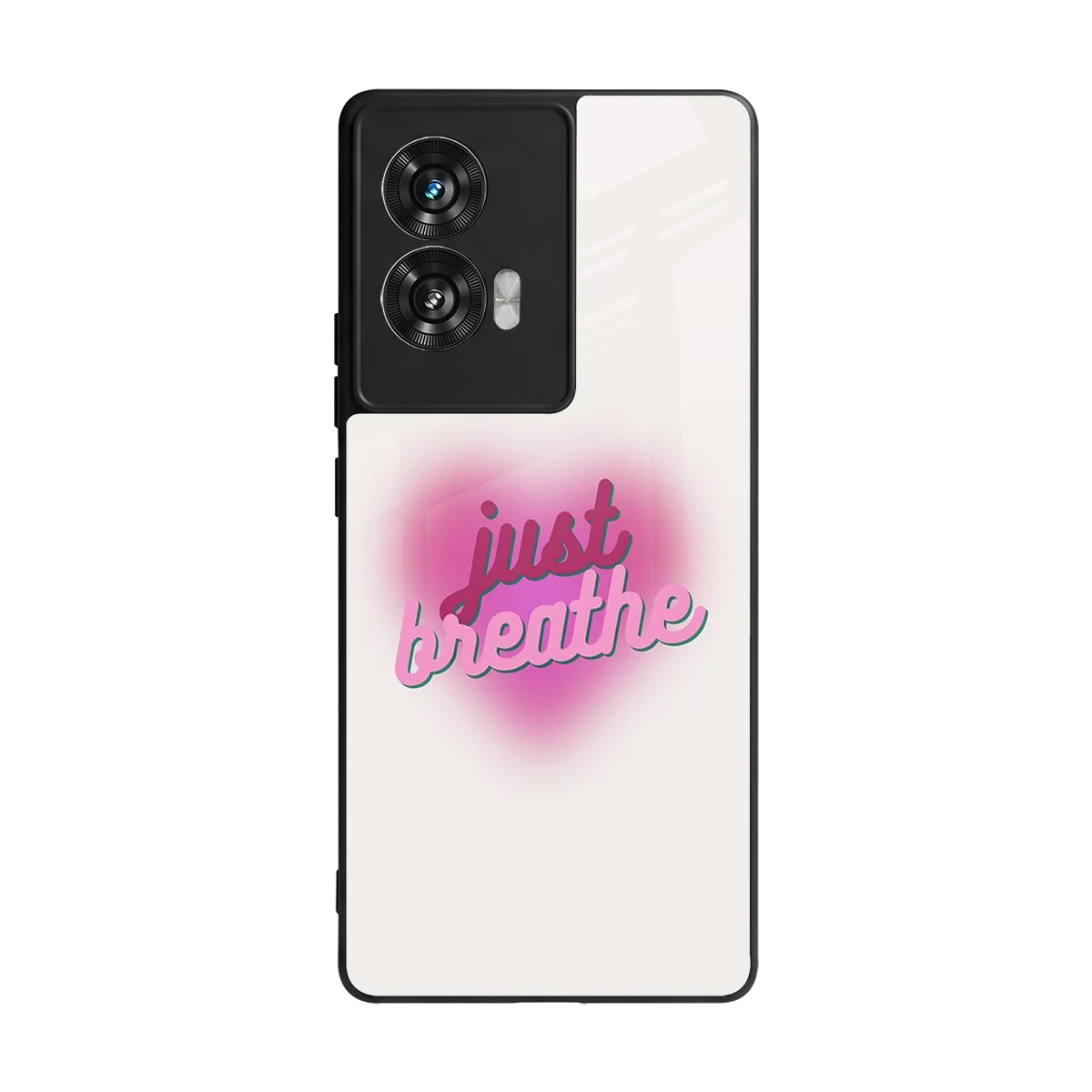 Just Breathe back phone cover | glass case for motorola edge 50 fusion
